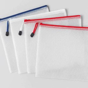 Mesh File Folders with Zipper Closure for Secure Document Storage