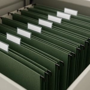 Hanging File Folders with Tab Inserts for Drawer Organization