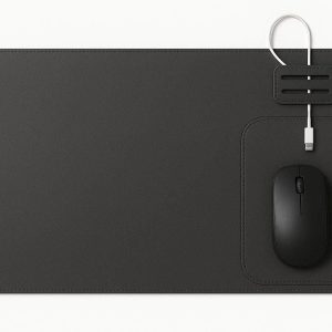 Multifunctional Desk Mat with Built in Mouse Pad and Cable Organizer